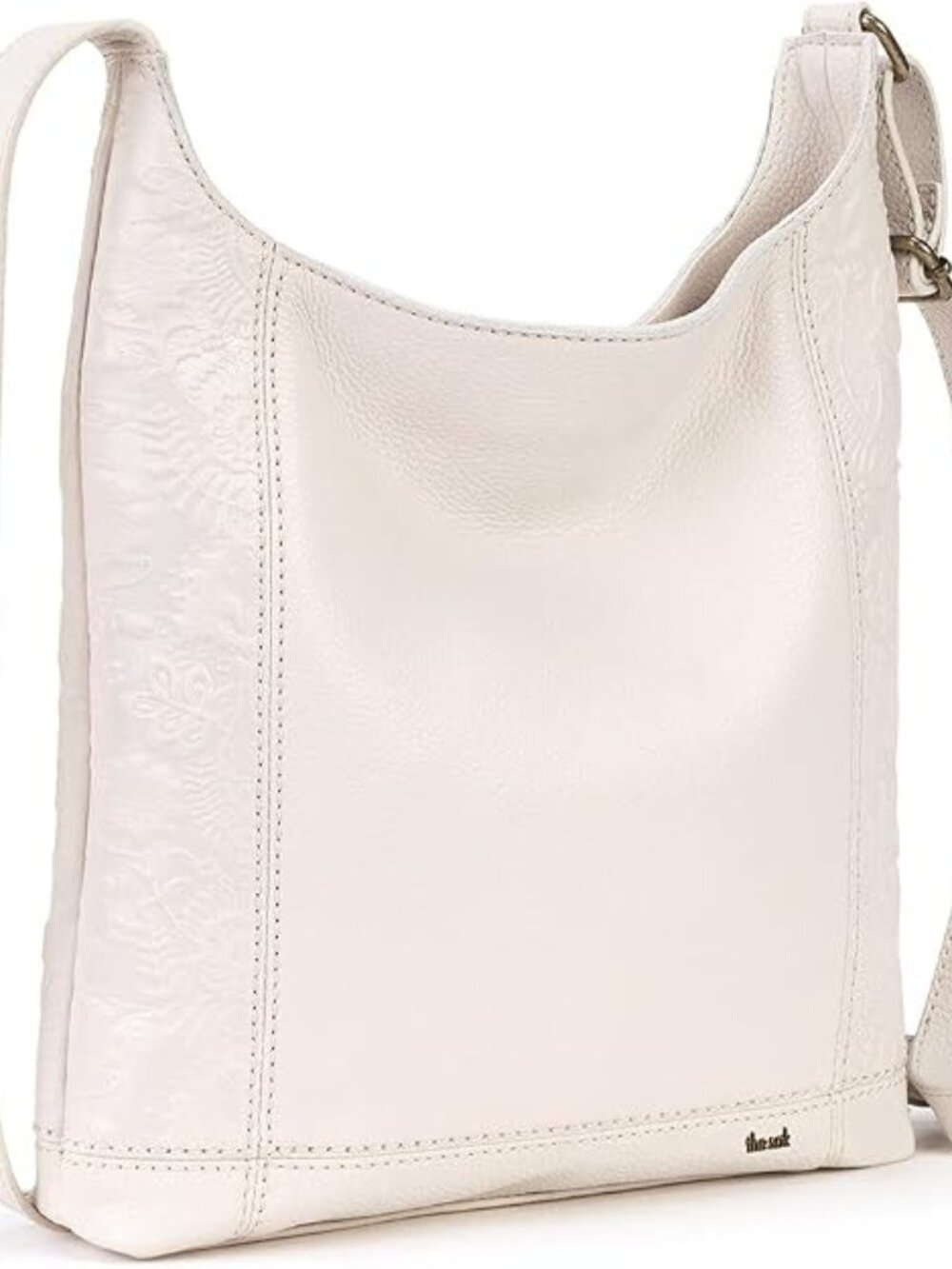 The Sak women`s De Young Crossbody in Off-white Leather